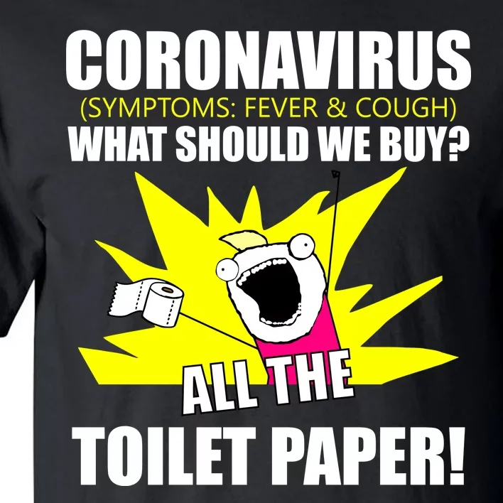 Symptoms Cough Fever Buy All The Toilet Paper Coronapocalypse Tall T-Shirt