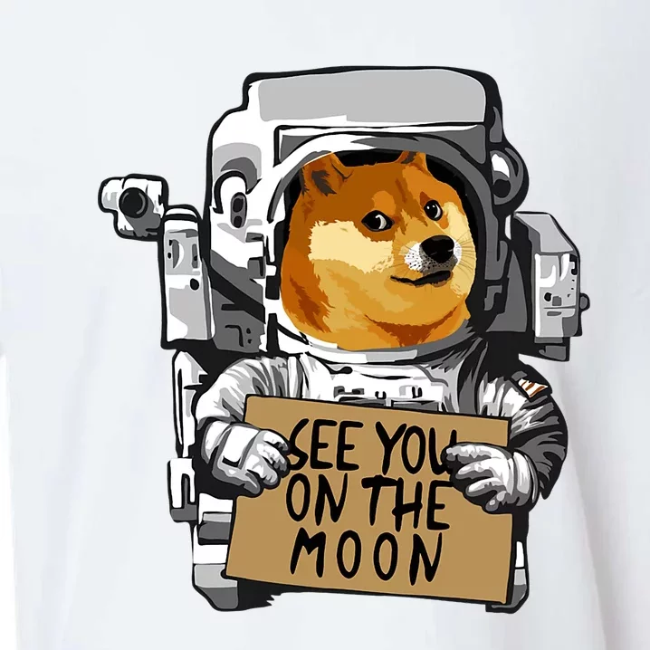 See You On The Moon Dogecoin Doge Holder Crypto Currency Meme Sueded Cloud Jersey T-Shirt