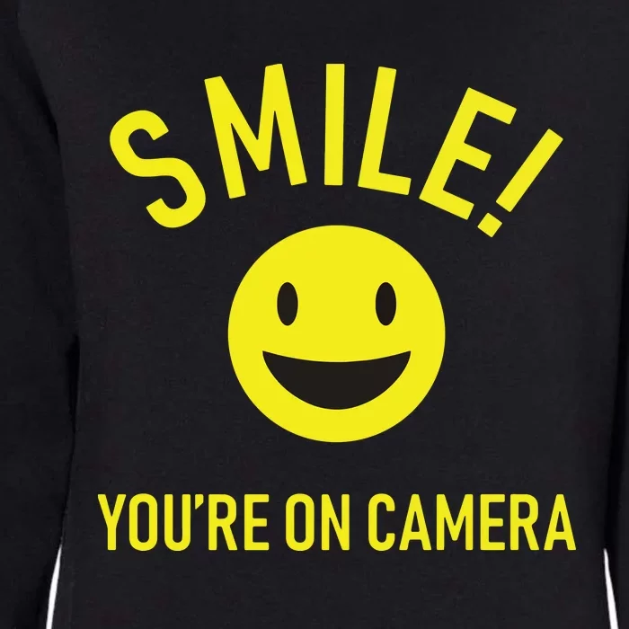 Smile Youre On Camera Funny For Photographers Womens California Wash Sweatshirt