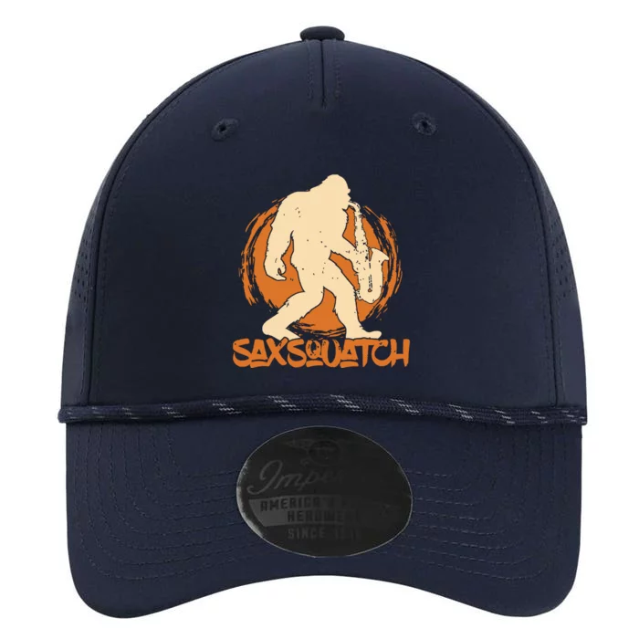 Saxsquatch Yeti Playing Saxophone Pun Musician Sax Performance The Dyno Cap