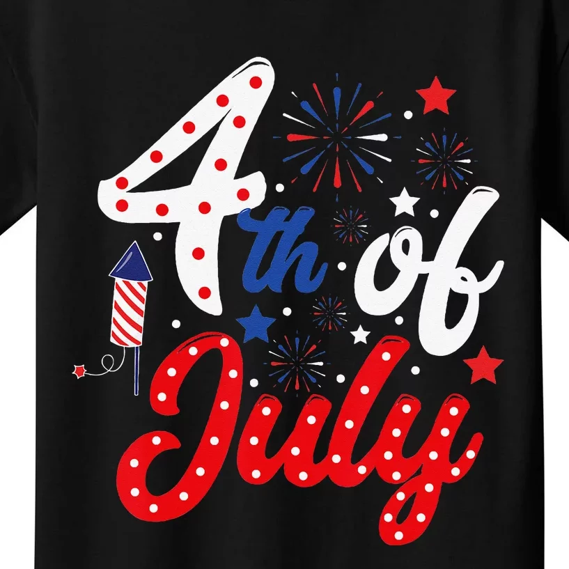 Show Your Patriotism 4Th July America Independence Day Kids T-Shirt