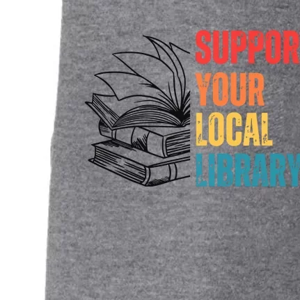 Support Your Public Library Back To School Librarian Doggie 3-End Fleece Hoodie