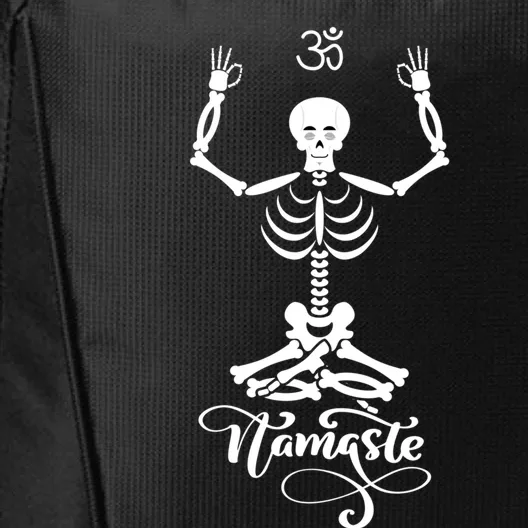 Skeleton Yogi Practicing Lotus Yoga Pose Namaste Funny Gift City Backpack