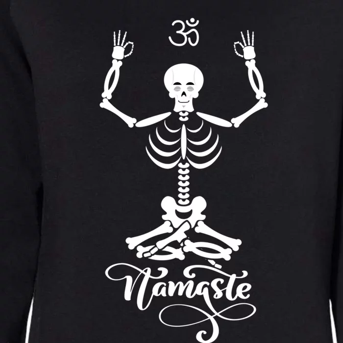 Skeleton Yogi Practicing Lotus Yoga Pose Namaste Funny Gift Womens California Wash Sweatshirt