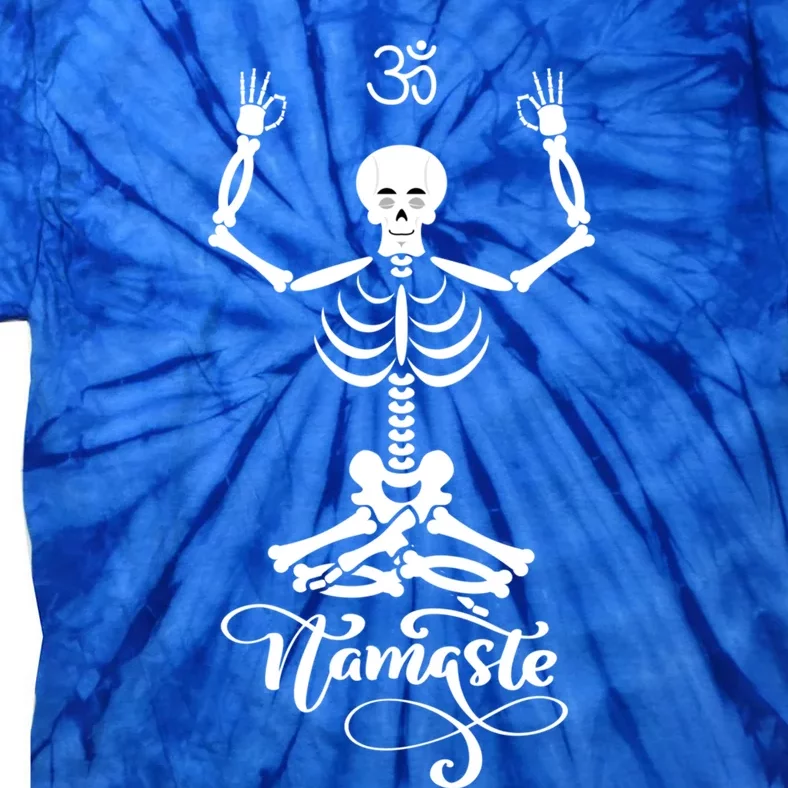 Skeleton Yogi Practicing Lotus Yoga Pose Namaste Funny Gift Tie-Dye T-Shirt