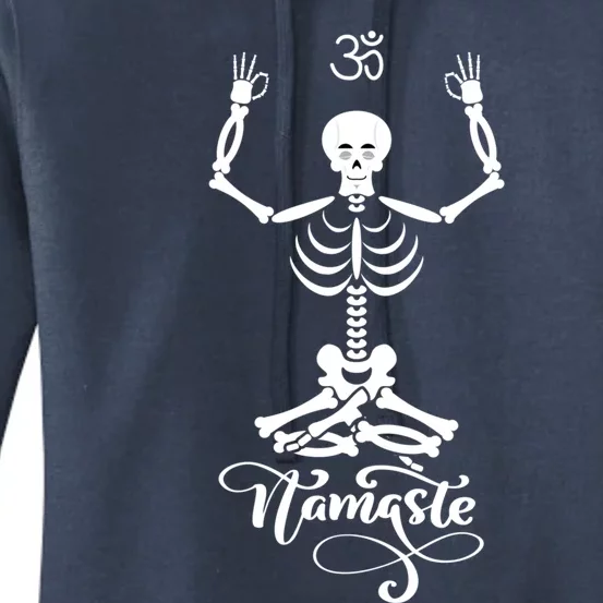 Skeleton Yogi Practicing Lotus Yoga Pose Namaste Funny Gift Women's Pullover Hoodie