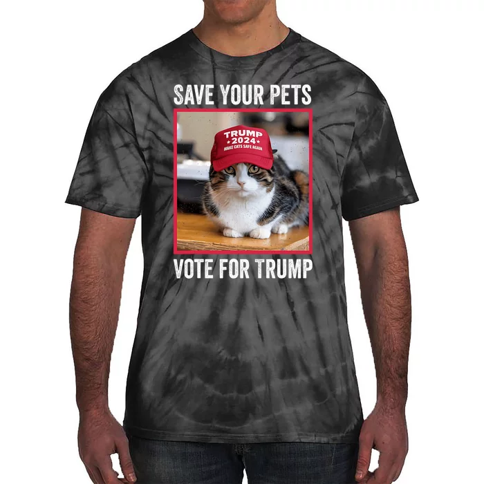 Save Your Pets Vote For Trump Us Election Funny Quote Vote Tie-Dye T-Shirt