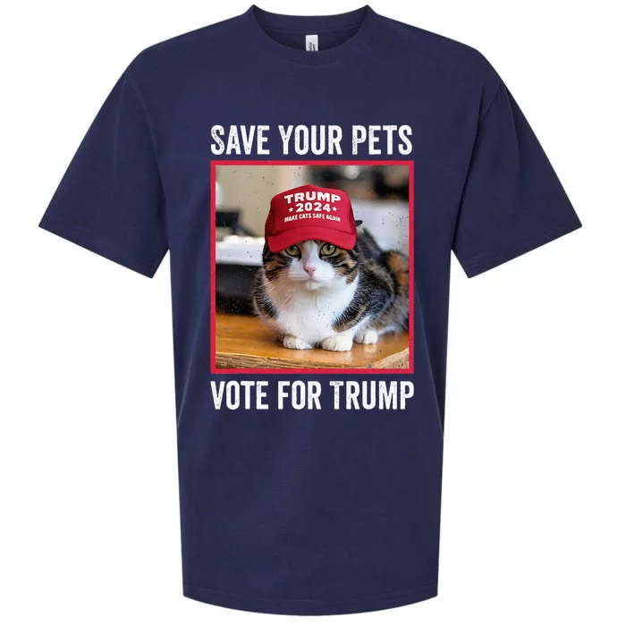 Save Your Pets Vote For Trump Us Election Sueded Cloud Jersey T-Shirt