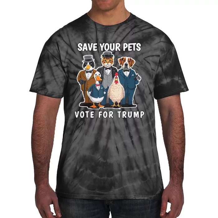 Save Your Pets And Vote For Trump Tie-Dye T-Shirt