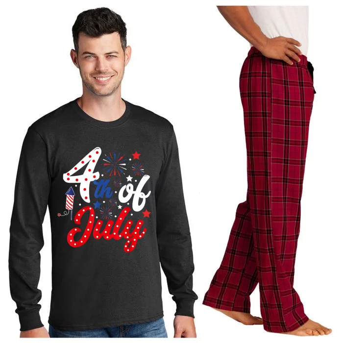 Show Your Patriotism 4Th July America Independence Day Long Sleeve Pajama Set