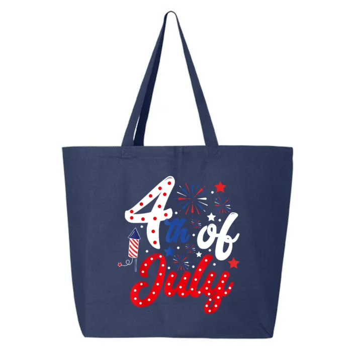 Show Your Patriotism 4Th July America Independence Day 25L Jumbo Tote