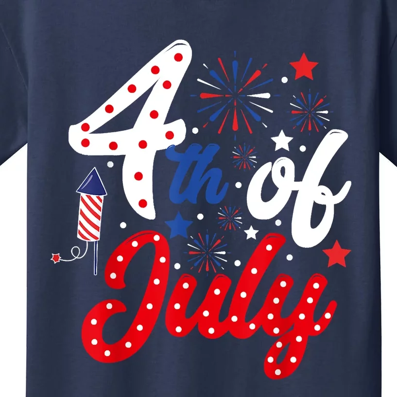 Show Your Patriotism 4Th July America Independence Day Kids T-Shirt