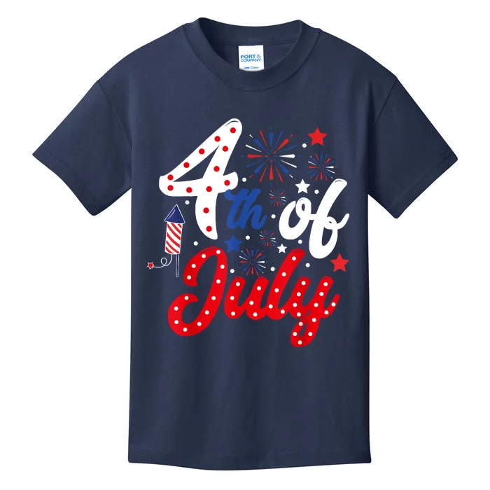 Show Your Patriotism 4Th July America Independence Day Kids T-Shirt