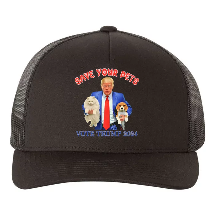 Save Your Pets Vote For Trump Us Election Yupoong Adult 5-Panel Trucker Hat