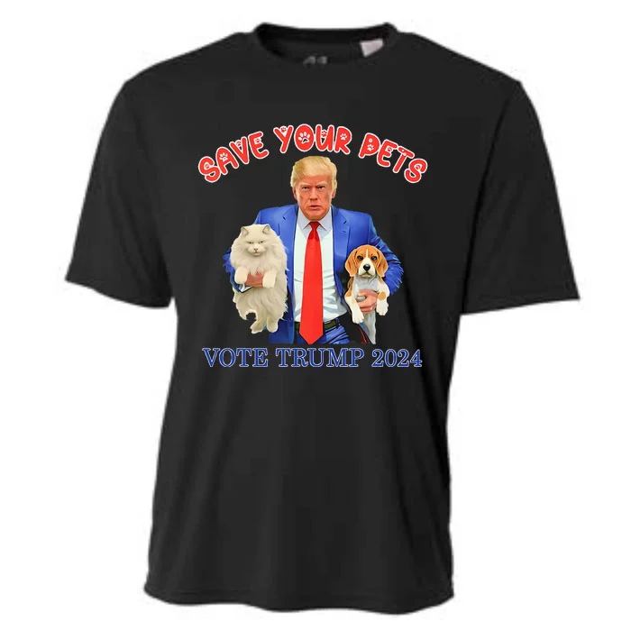 Save Your Pets Vote For Trump Us Election Cooling Performance Crew T-Shirt