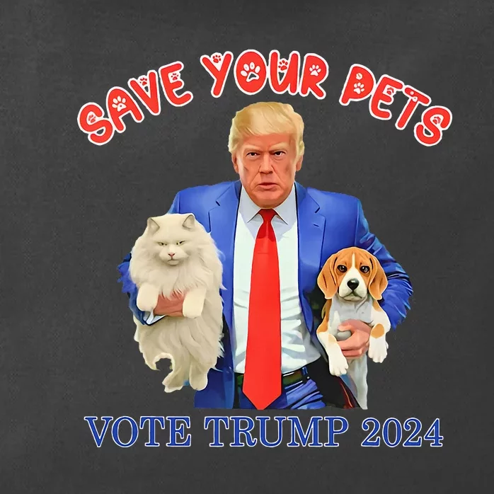 Save Your Pets Vote For Trump Us Election Zip Tote Bag