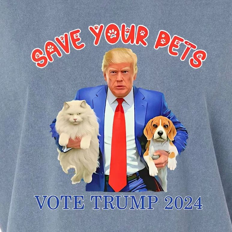 Save Your Pets Vote For Trump Us Election Garment-Dyed Women's Muscle Tee