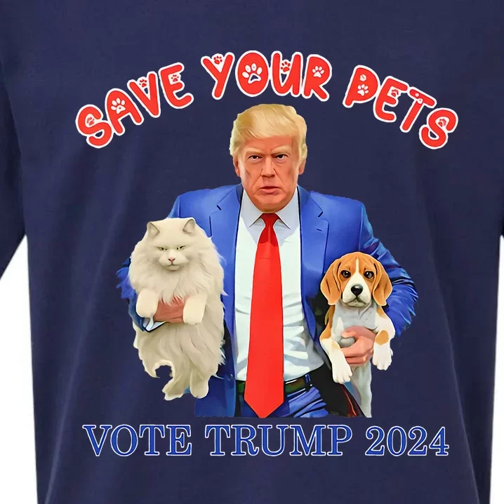 Save Your Pets Vote For Trump Us Election Sueded Cloud Jersey T-Shirt