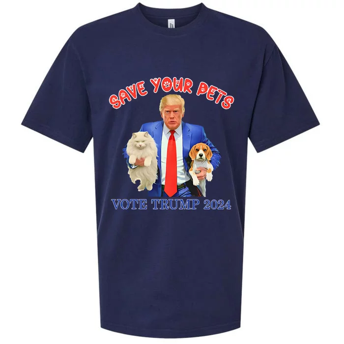 Save Your Pets Vote For Trump Us Election Sueded Cloud Jersey T-Shirt