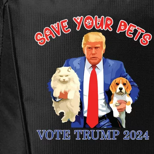 Save Your Pets Vote For Trump Us Election Funny Quote Vote City Backpack