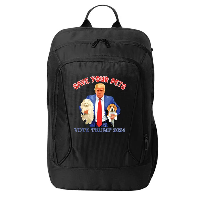 Save Your Pets Vote For Trump Us Election Funny Quote Vote City Backpack