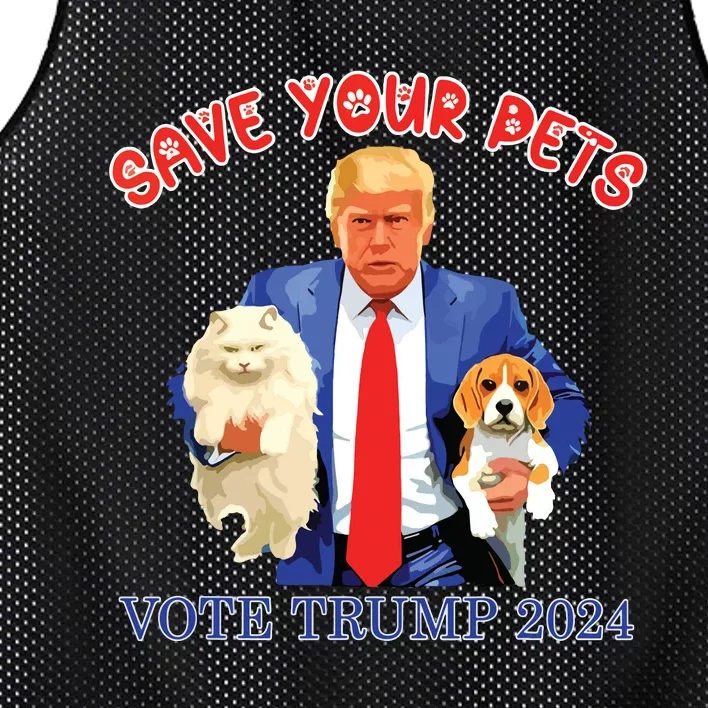 Save Your Pets Vote For Trump Us Election Funny Quote Vote Mesh Reversible Basketball Jersey Tank