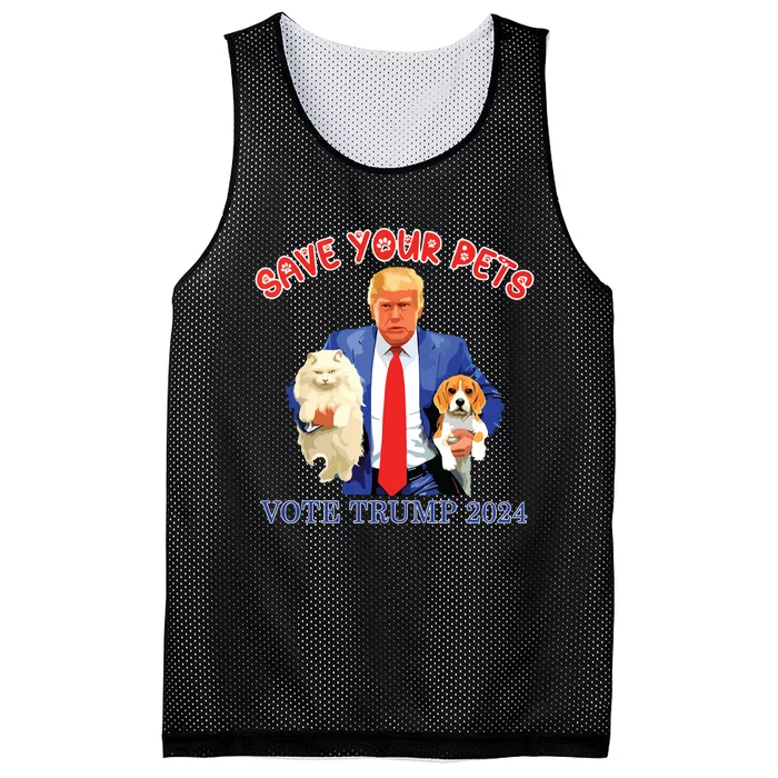 Save Your Pets Vote For Trump Us Election Funny Quote Vote Mesh Reversible Basketball Jersey Tank