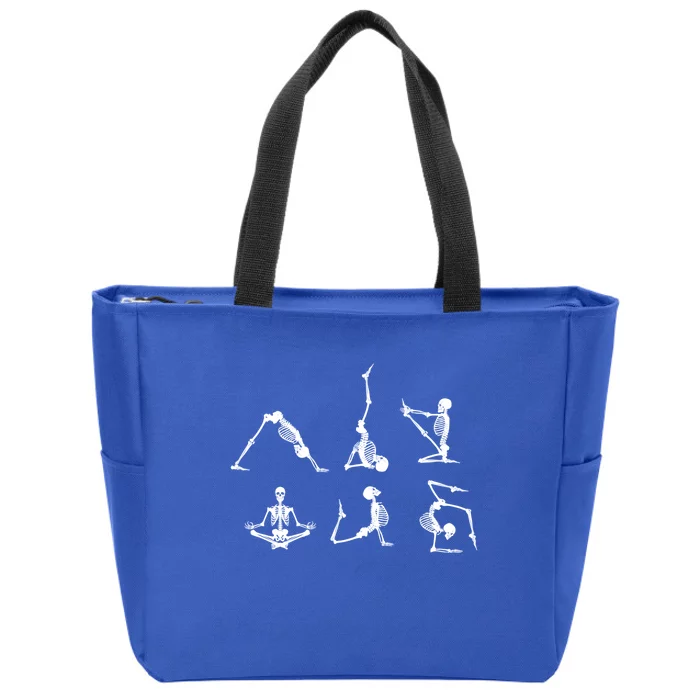 Skeleton Yoga Poses Yoga Lover Gift Zip Tote Bag