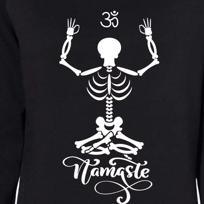 Skeleton Yogi Practicing Lotus Yoga Pose Namaste Gift Womens California Wash Sweatshirt