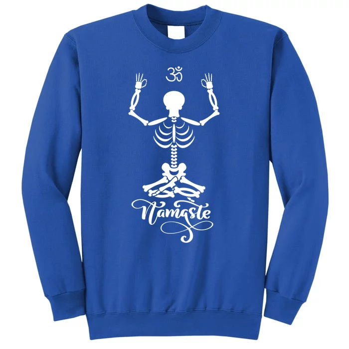 Skeleton Yogi Practicing Lotus Yoga Pose Namaste Gift Tall Sweatshirt