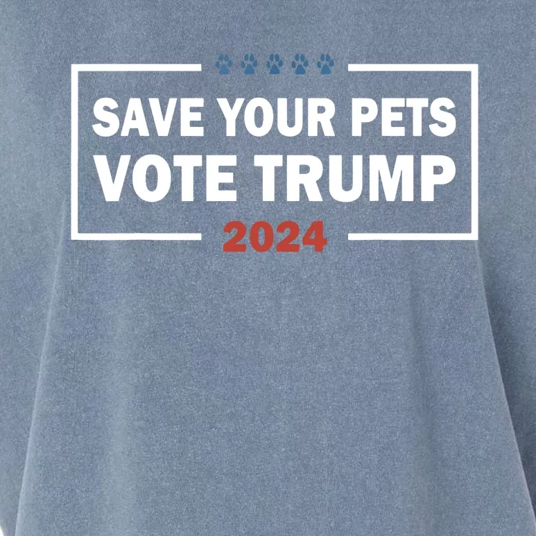 Save Your Pets Vote For Trump Us Election Funny Quote Garment-Dyed Women's Muscle Tee