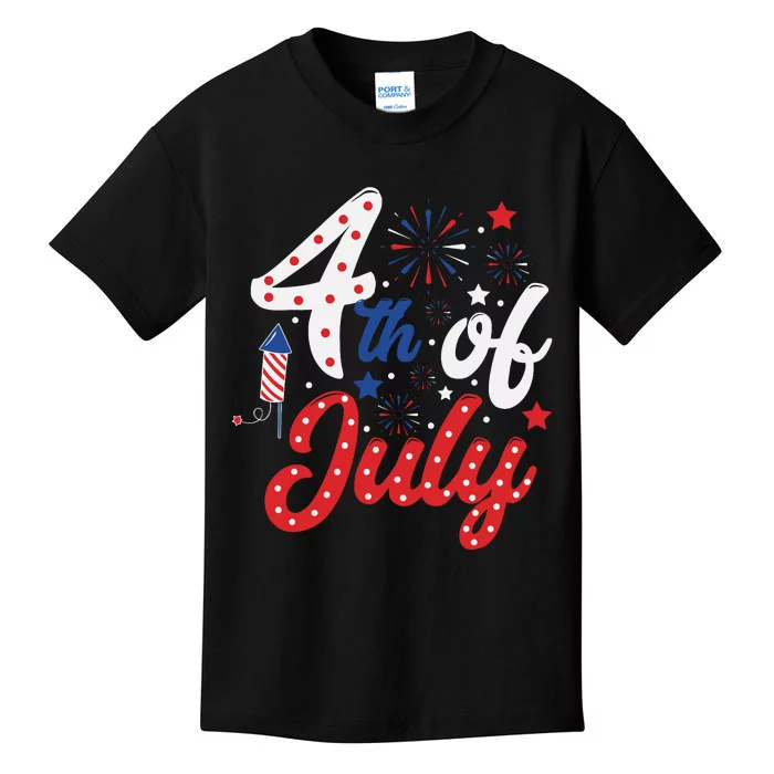 Show Your Patriotism 4Th July America Independence Day Kids T-Shirt