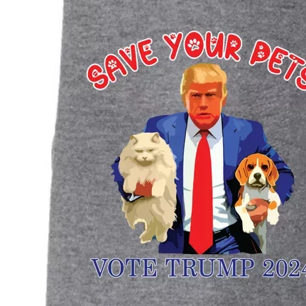 Save Your Pets Vote For Trump Us Election Funny Quote Vote Doggie 3-End Fleece Hoodie