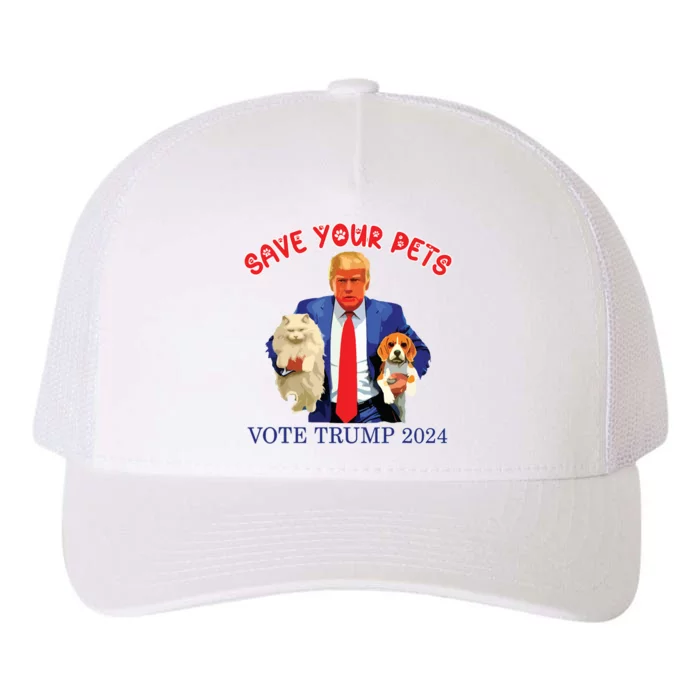 Save Your Pets Vote For Trump Us Election Funny Quote Vote Yupoong Adult 5-Panel Trucker Hat