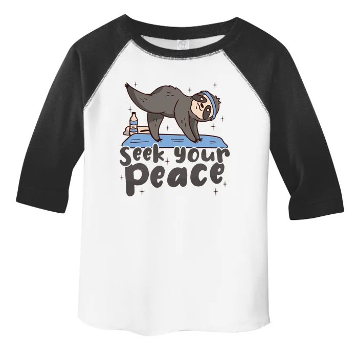 Seek Your Peace Yoga Instructor Meditation Yoga Gift Toddler Fine Jersey T-Shirt