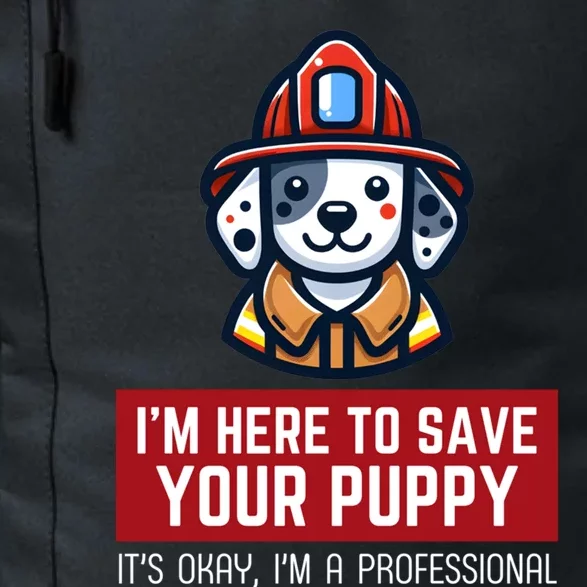 Save Your Puppy Funny Firefighter Fire Dog Lovers Cute Gift Daily Commute Backpack