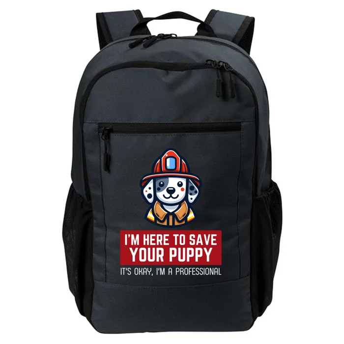 Save Your Puppy Funny Firefighter Fire Dog Lovers Cute Gift Daily Commute Backpack