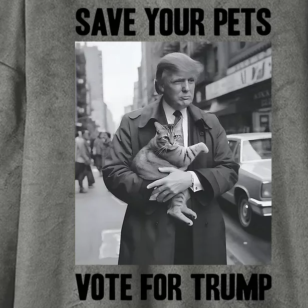 Save Your Pets Vote For Trump Us Election Funny Quote Vote Hooded Wearable Blanket