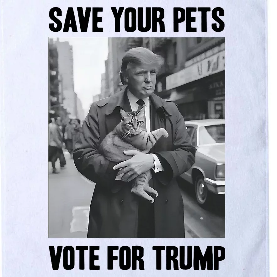 Save Your Pets Vote For Trump Us Election Funny Quote Vote Platinum Collection Golf Towel