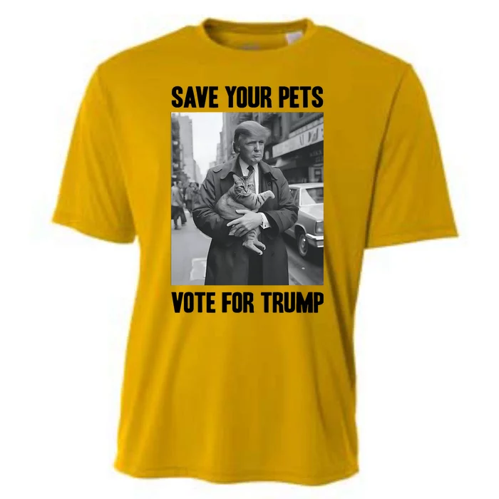 Save Your Pets Vote For Trump Us Election Funny Quote Vote Cooling Performance Crew T-Shirt