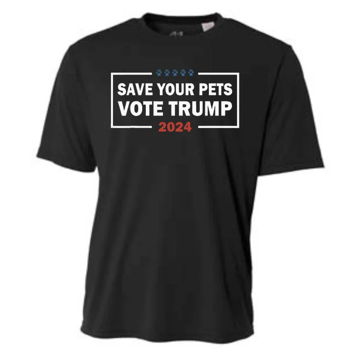 Save Your Pets Vote For Trump Us Election Funny Quote Cooling Performance Crew T-Shirt