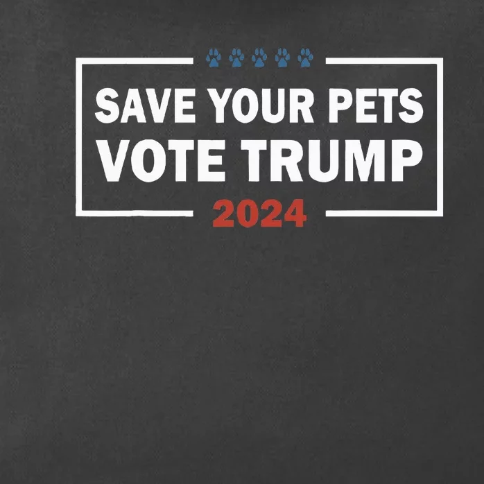 Save Your Pets Vote For Trump Us Election Funny Quote Zip Tote Bag