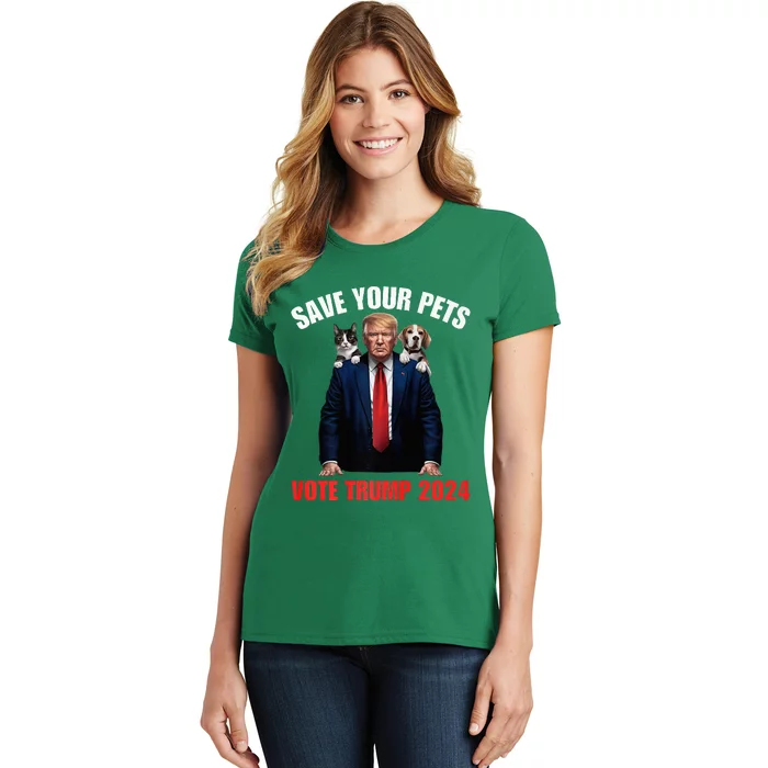 Save Your Pets Vote For Trump Us Election Women's T-Shirt