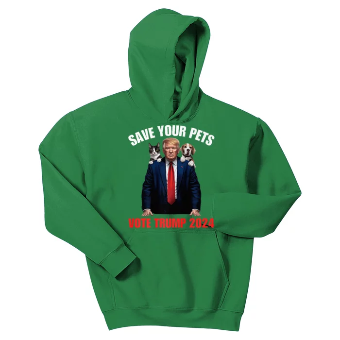 Save Your Pets Vote For Trump Us Election Kids Hoodie