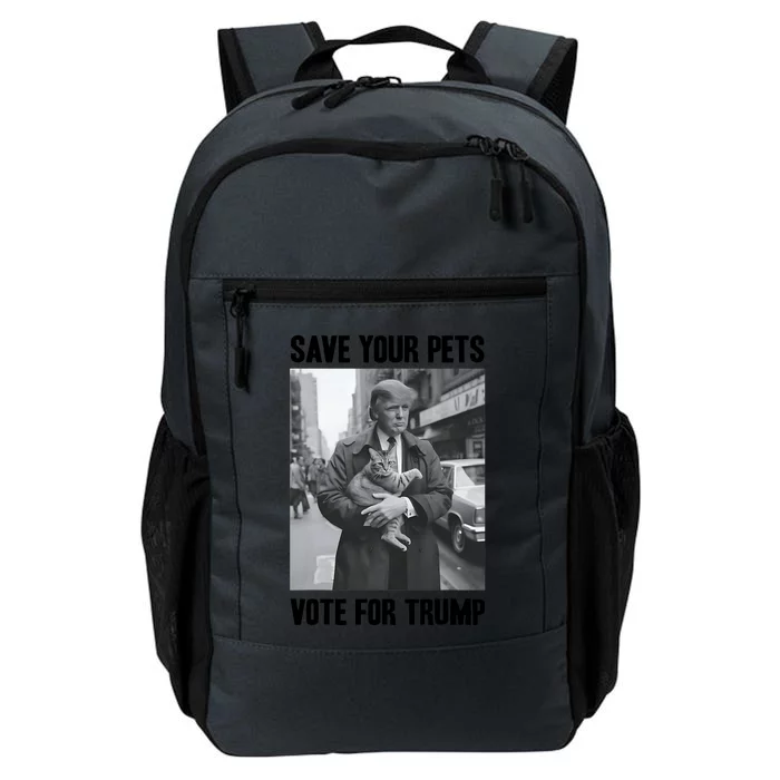 Save Your Pets Vote For Trump Us Election Funny Quote Vote Daily Commute Backpack