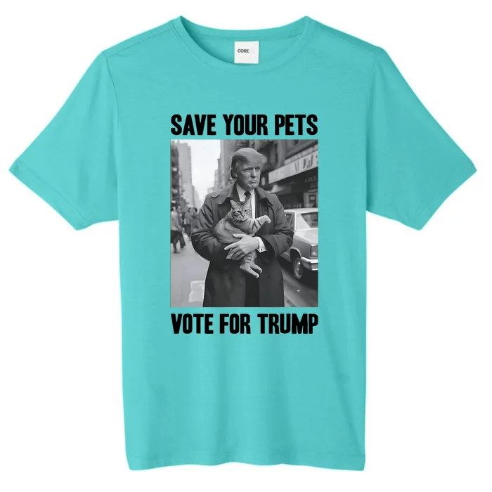 Save Your Pets Vote For Trump Us Election Funny Quote Vote ChromaSoft Performance T-Shirt