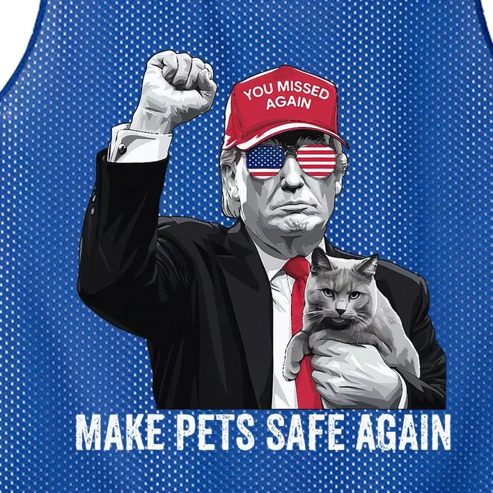 Save Your Pets Vote For Trump Us You Missed Again Mesh Reversible Basketball Jersey Tank