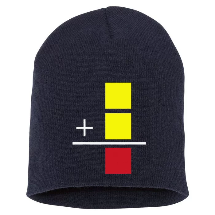 Soccer Yellow Red Card Referee Funny Sports Lovers Gifts Short Acrylic Beanie