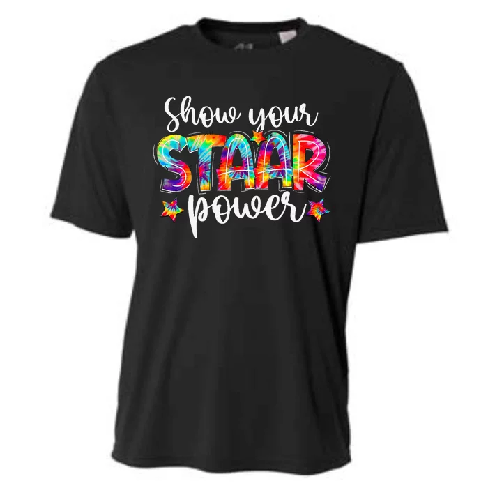 Show Your Staar Power Teacher Testing Exam Test Day Cooling Performance Crew T-Shirt