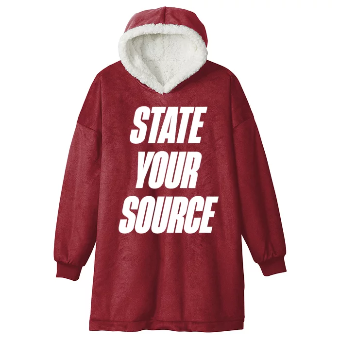 State Your Source Hooded Wearable Blanket